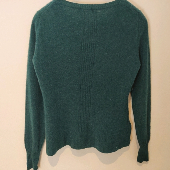 100% Cashmere forest green sweater - Picture 2 of 4